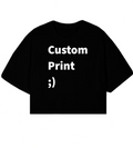 Custom Print Boxy Cropped Tshirt